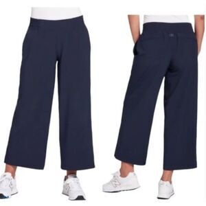 Calia by Carrie Underwood Pants Size XS Journey Wide Leg Mid Rise Crop Blue